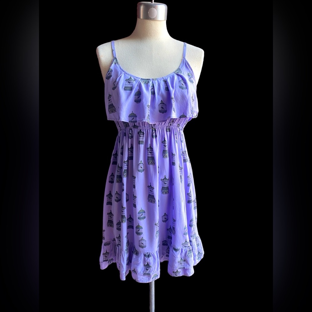 Sugarhill Boutique Ruffle ModCloth Birdcage Mini Sundress L